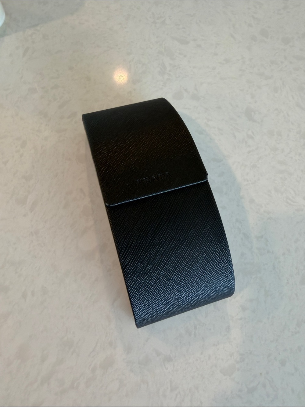 Prada Black Textured Sunglasses Case